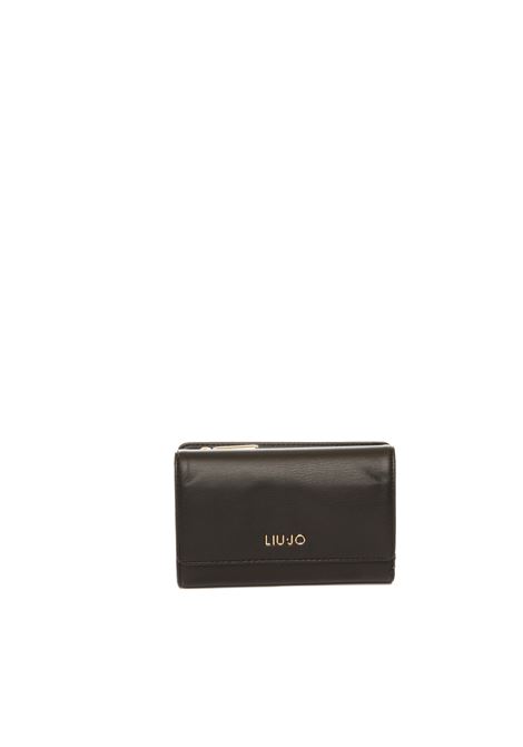 portafoglio logo nero LIU JO | AA5215E0015BIFOLD-22222
